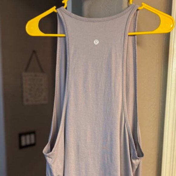 Grey/Lavender Lululemon Tank Top, Size 8-10 - Picture 2 of 3